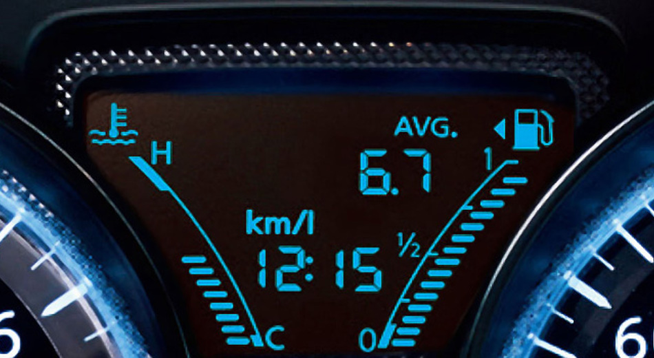 Digital Dashboard information center of the Almera