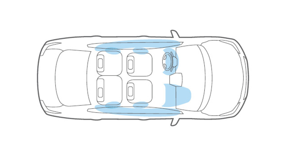 Nissan Sunny Airbags Illustration